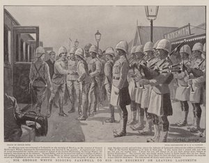 Sir George White saluta il suo vecchio reggimento lasciando Ladysmith